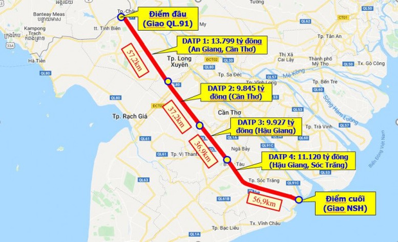 Cao tốc Châu Đốc-Cần Thơ-Sóc Trăng thiếu cát, chậm tiến độ- Ảnh 1. Cao tốc Châu Đốc-Cần Thơ-Sóc Trăng thiếu cát, chậm tiến độ- Ảnh 1.